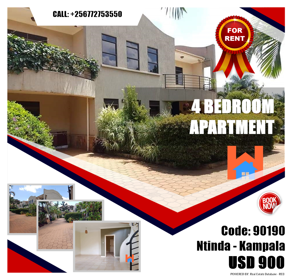 4 bedroom Apartment  for rent in Ntinda Kampala Uganda, code: 90190