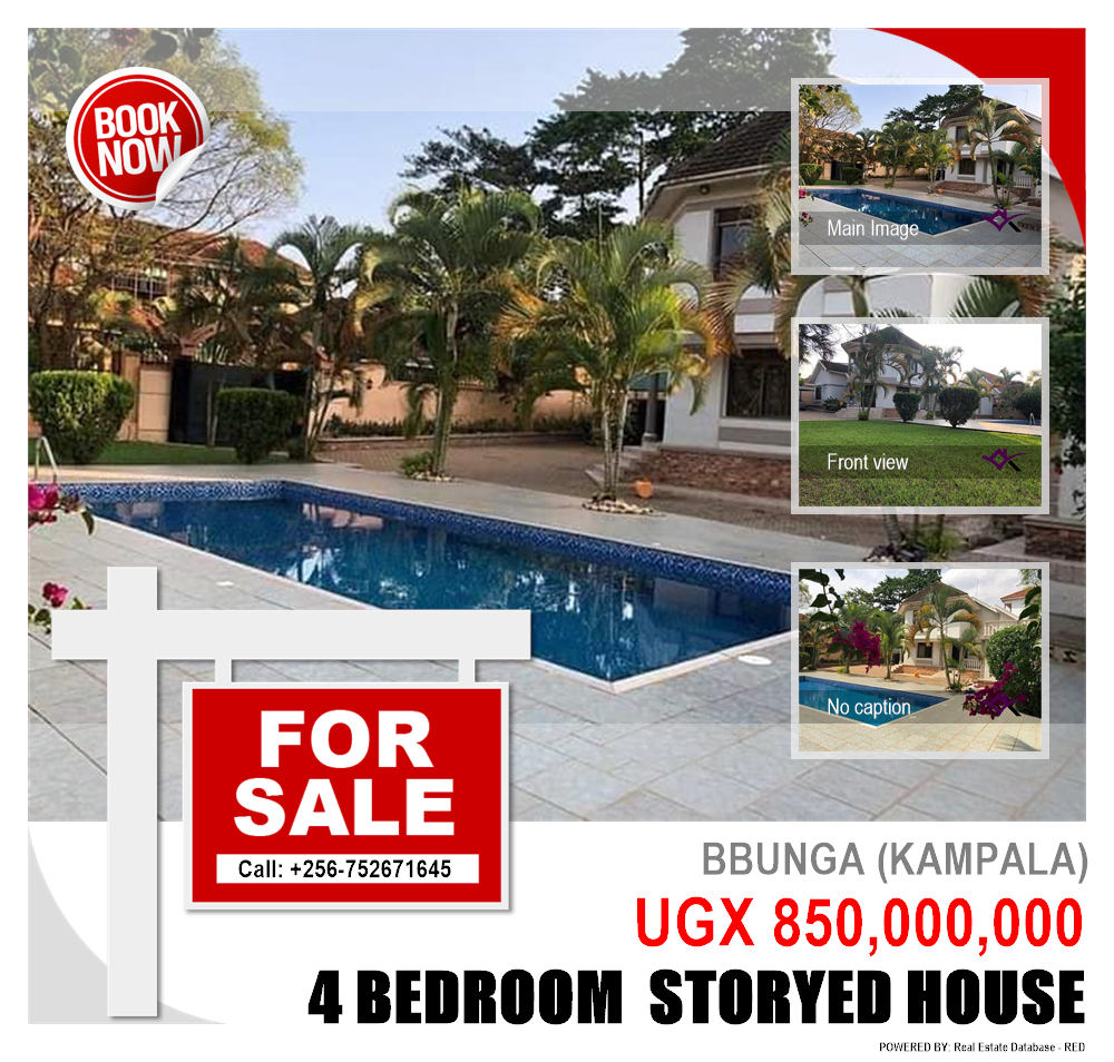 4 bedroom Storeyed house  for sale in Bbunga Kampala Uganda, code: 90204