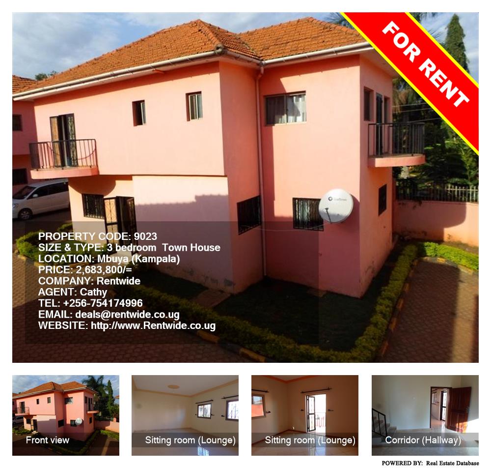 3 bedroom Town House  for rent in Mbuya Kampala Uganda, code: 9023