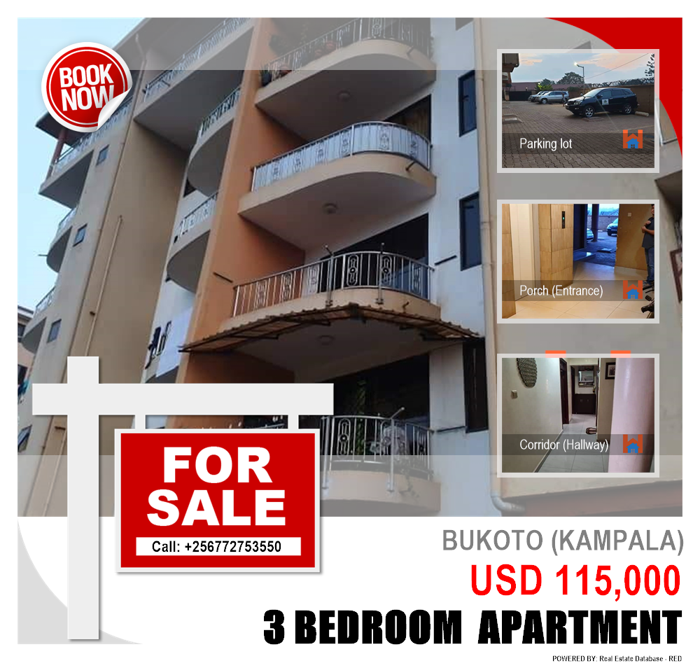 3 bedroom Apartment  for sale in Bukoto Kampala Uganda, code: 90328
