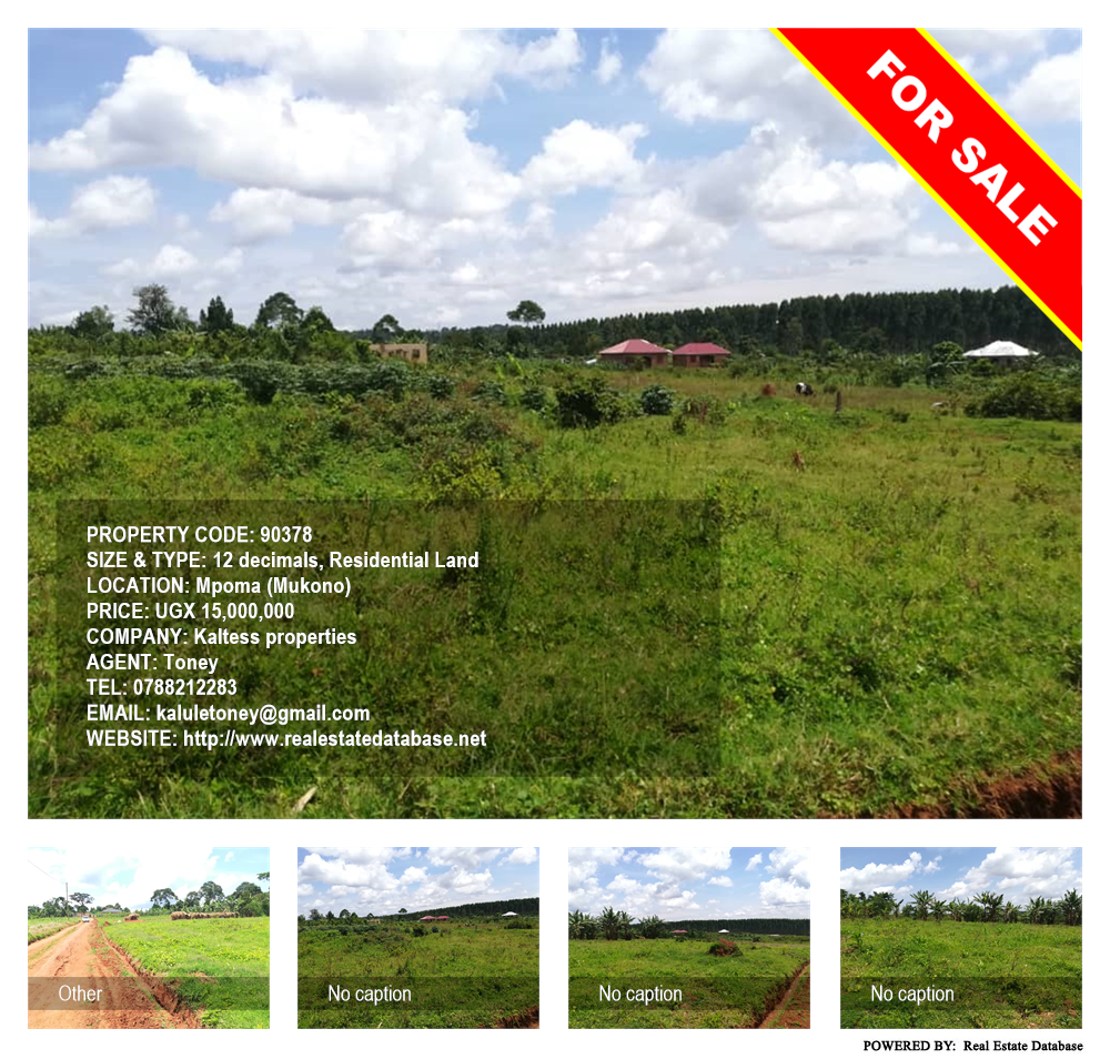 Residential Land  for sale in Mpoma Mukono Uganda, code: 90378