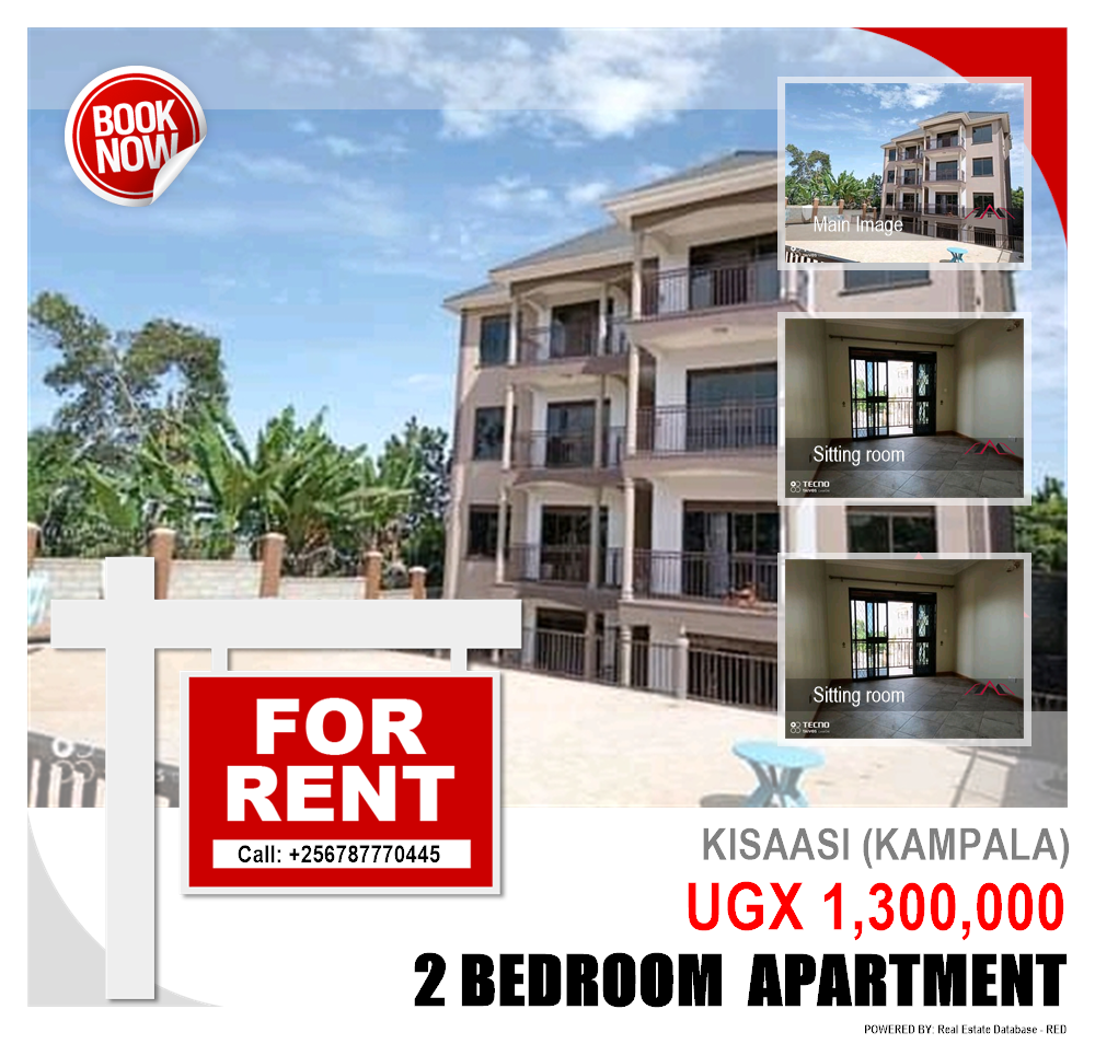 2 bedroom Apartment  for rent in Kisaasi Kampala Uganda, code: 90414