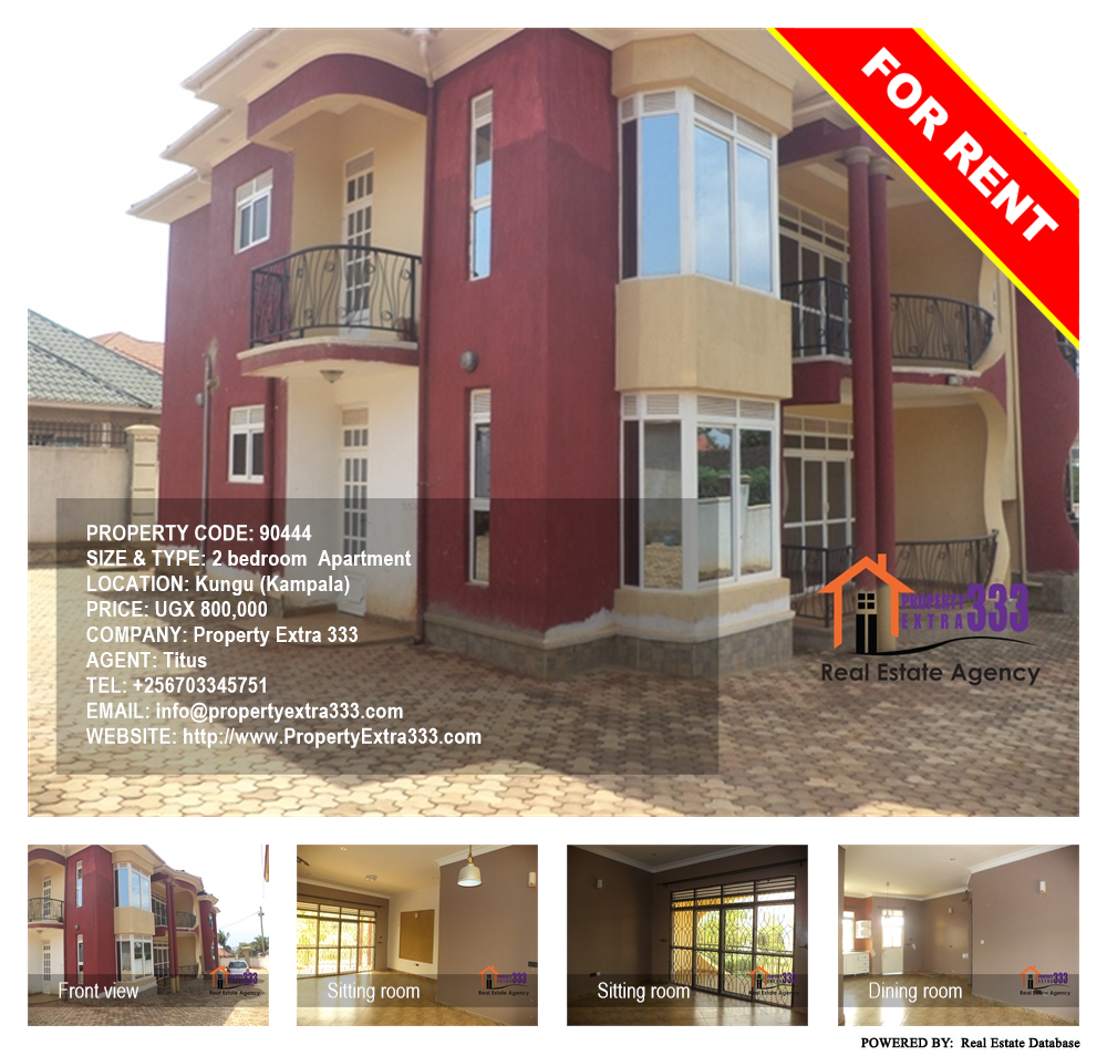 2 bedroom Apartment  for rent in Kungu Kampala Uganda, code: 90444
