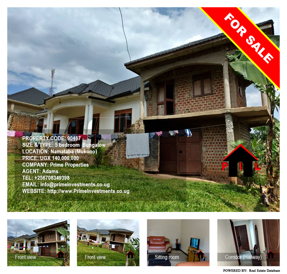 5 bedroom Bungalow  for sale in Namataba Mukono Uganda, code: 90467