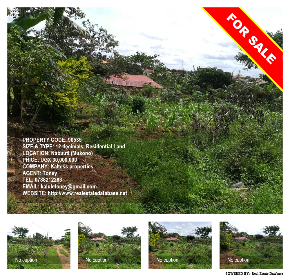 Residential Land  for sale in Nabuuti Mukono Uganda, code: 90535