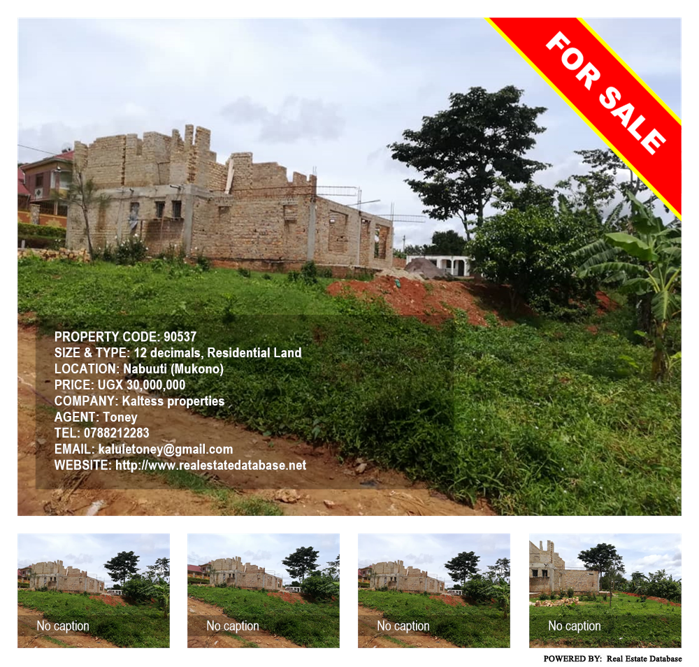 Residential Land  for sale in Nabuuti Mukono Uganda, code: 90537