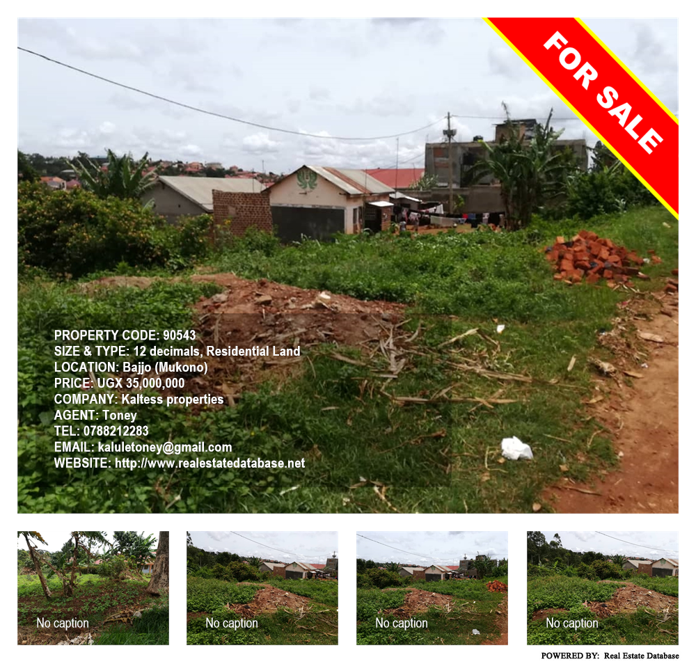 Residential Land  for sale in Bajjo Mukono Uganda, code: 90543