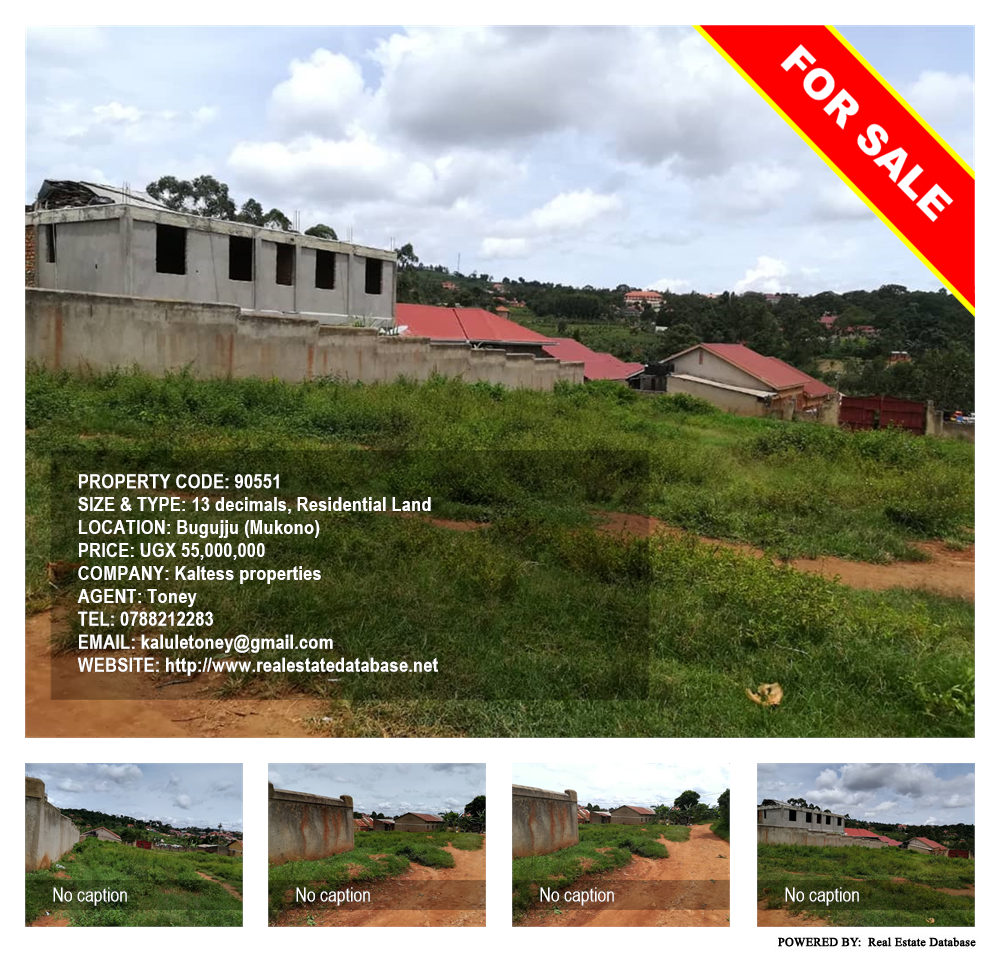 Residential Land  for sale in Bugujju Mukono Uganda, code: 90551