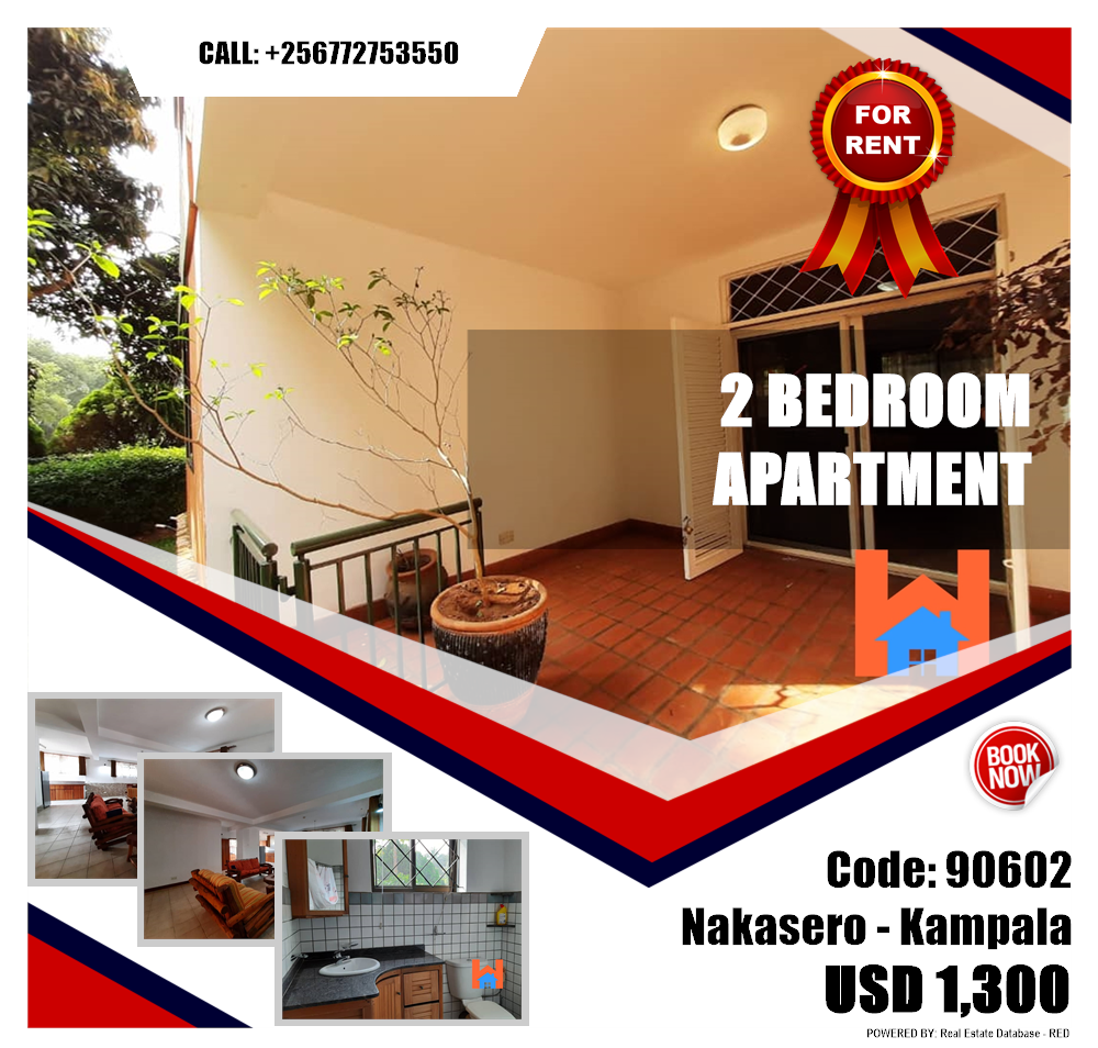 2 bedroom Apartment  for rent in Nakasero Kampala Uganda, code: 90602
