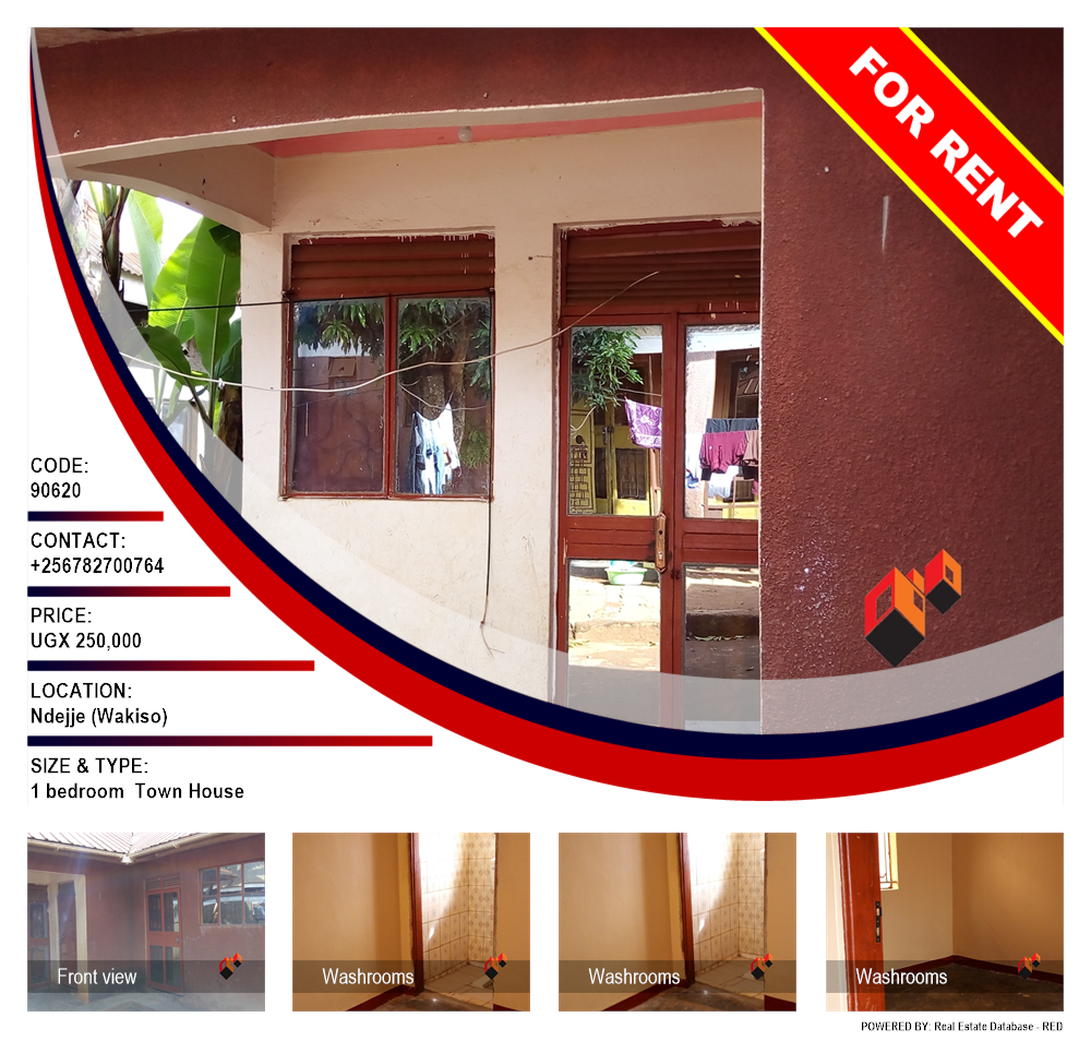 1 bedroom Town House  for rent in Ndejje Wakiso Uganda, code: 90620