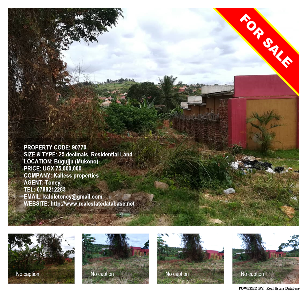 Residential Land  for sale in Bugujju Mukono Uganda, code: 90770