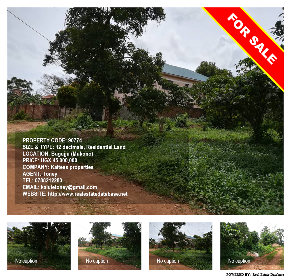 Residential Land  for sale in Bugujju Mukono Uganda, code: 90774