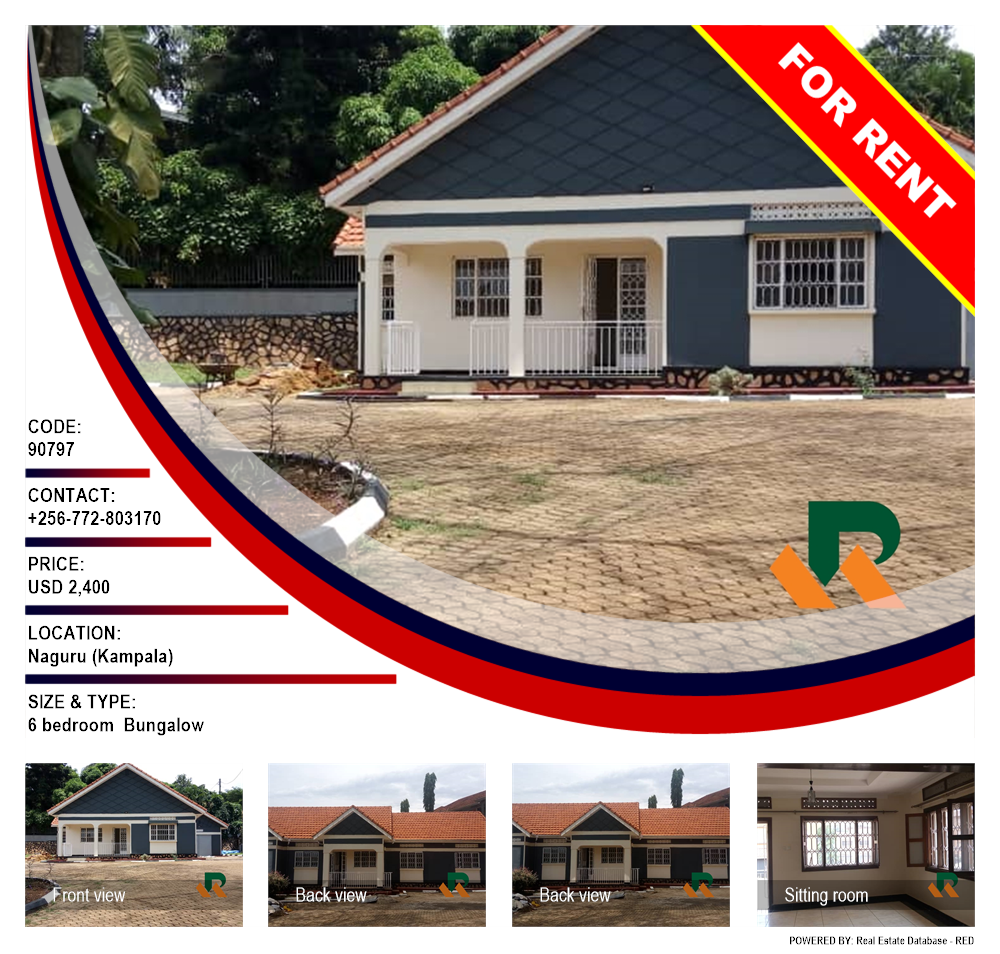 6 bedroom Bungalow  for rent in Naguru Kampala Uganda, code: 90797