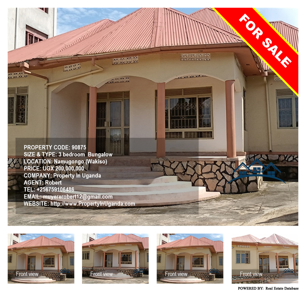 3 bedroom Bungalow  for sale in Namugongo Wakiso Uganda, code: 90875