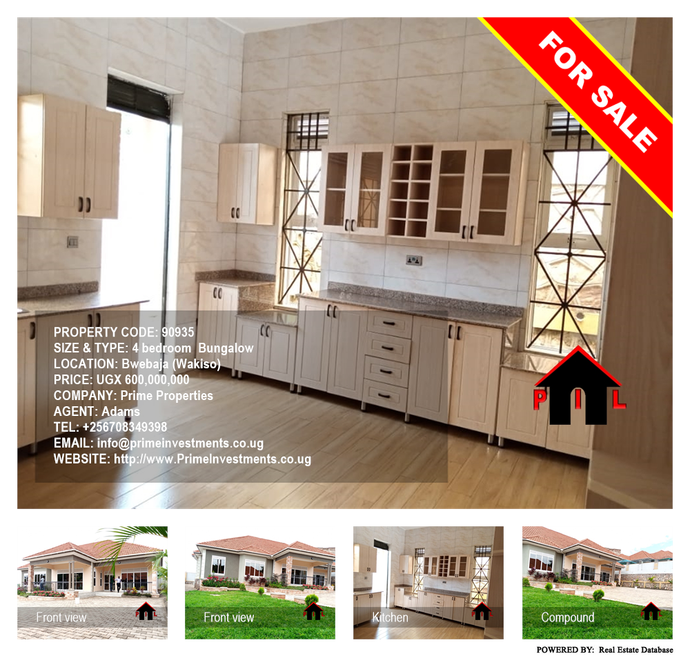 4 bedroom Bungalow  for sale in Bwebajja Wakiso Uganda, code: 90935