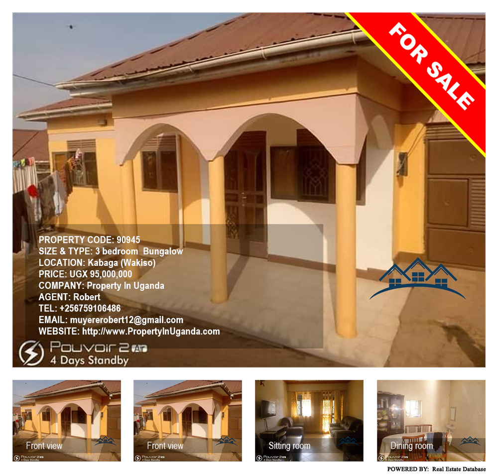 3 bedroom Bungalow  for sale in Kabaga Wakiso Uganda, code: 90945