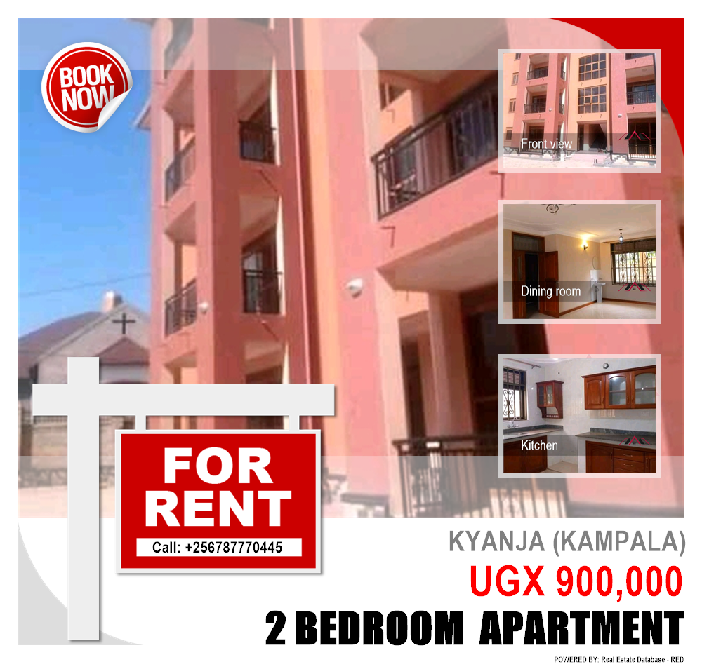 2 bedroom Apartment  for rent in Kyanja Kampala Uganda, code: 90969