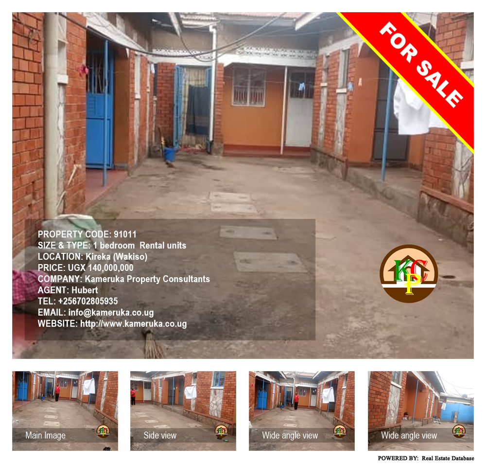 1 bedroom Rental units  for sale in Kireka Wakiso Uganda, code: 91011