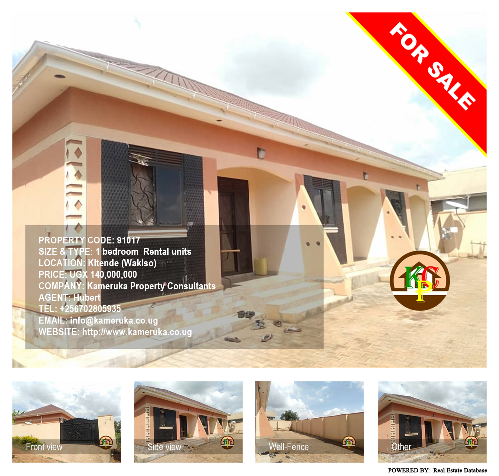 1 bedroom Rental units  for sale in Kitende Wakiso Uganda, code: 91017