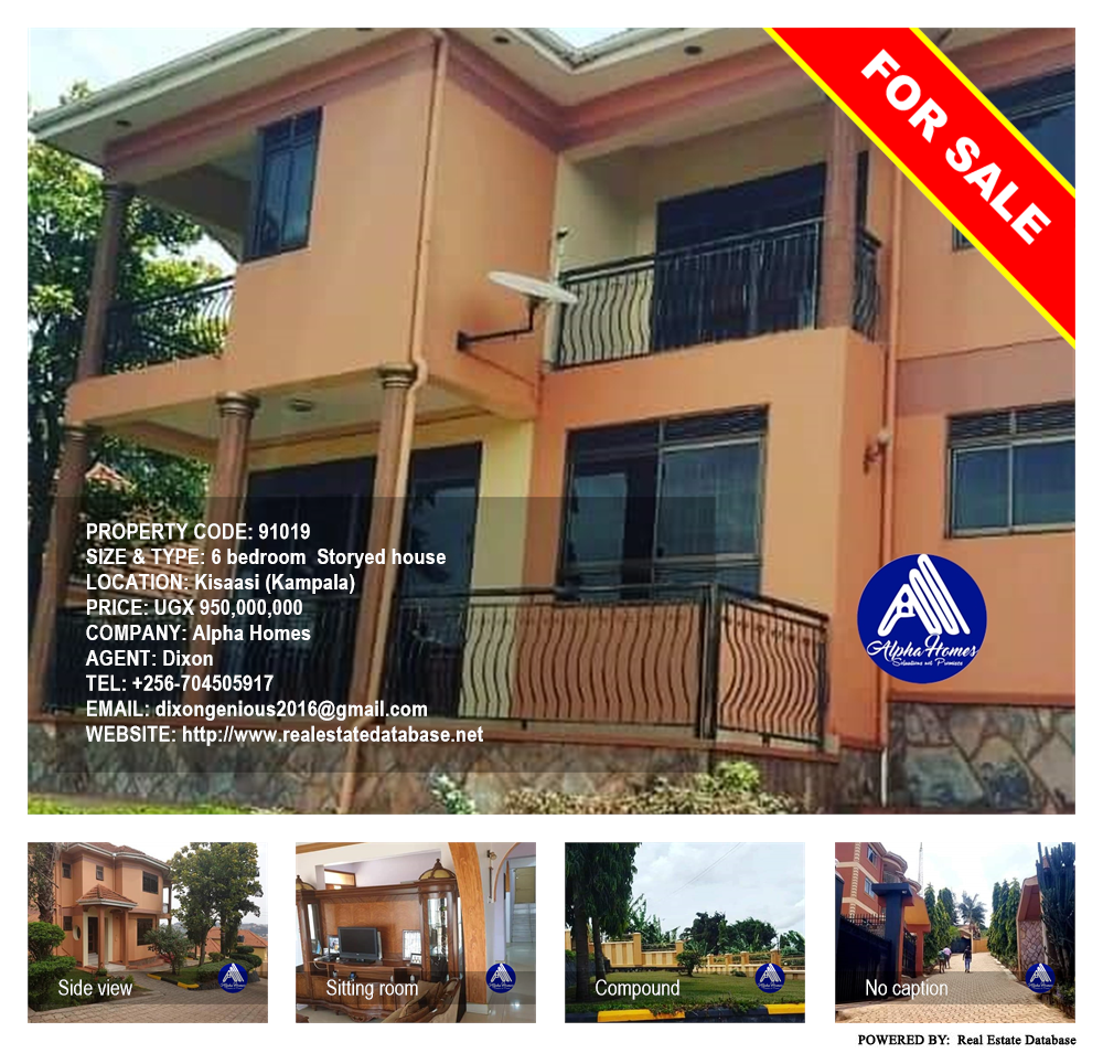 6 bedroom Storeyed house  for sale in Kisaasi Kampala Uganda, code: 91019