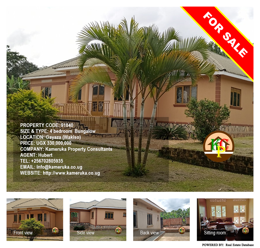 4 bedroom Bungalow  for sale in Gayaza Wakiso Uganda, code: 91040