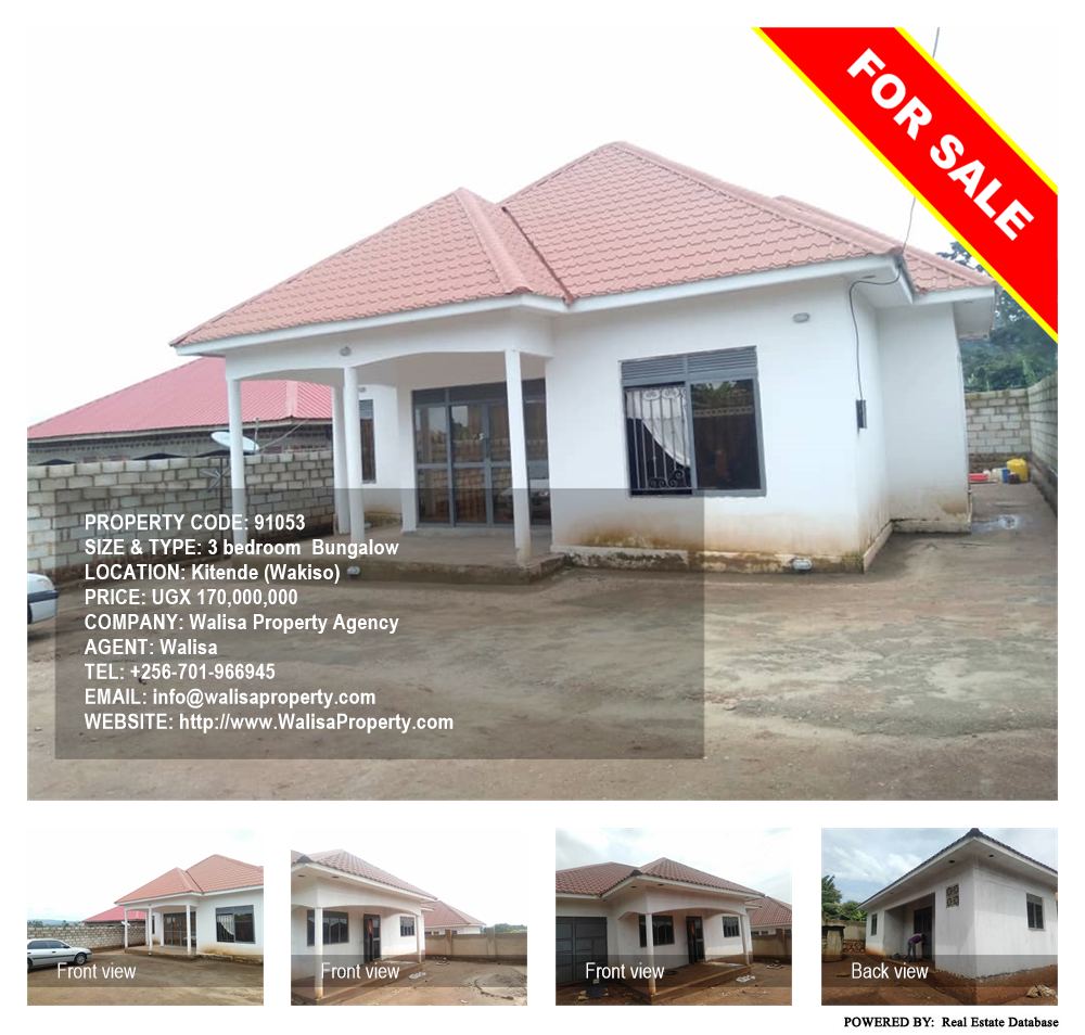 3 bedroom Bungalow  for sale in Kitende Wakiso Uganda, code: 91053