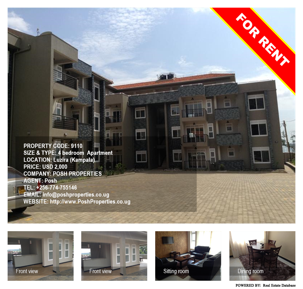 4 bedroom Apartment  for rent in Luzira Kampala Uganda, code: 9110