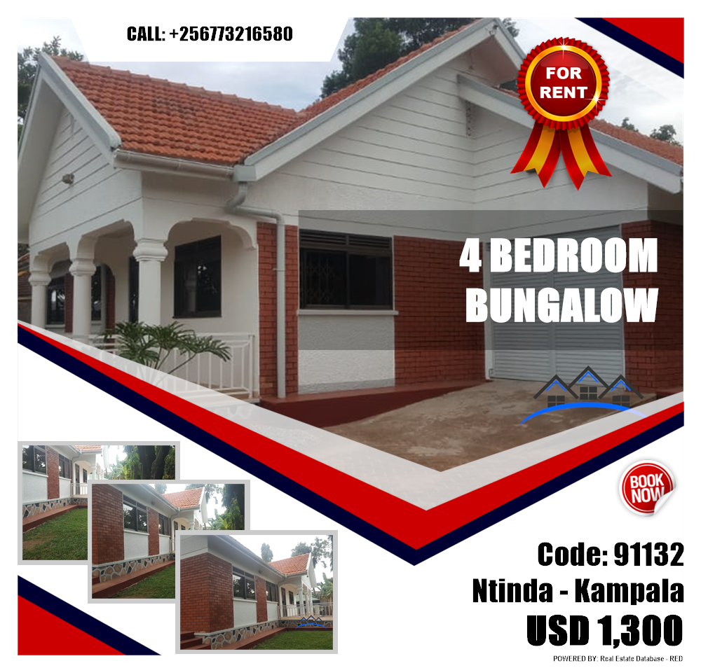 4 bedroom Bungalow  for rent in Ntinda Kampala Uganda, code: 91132