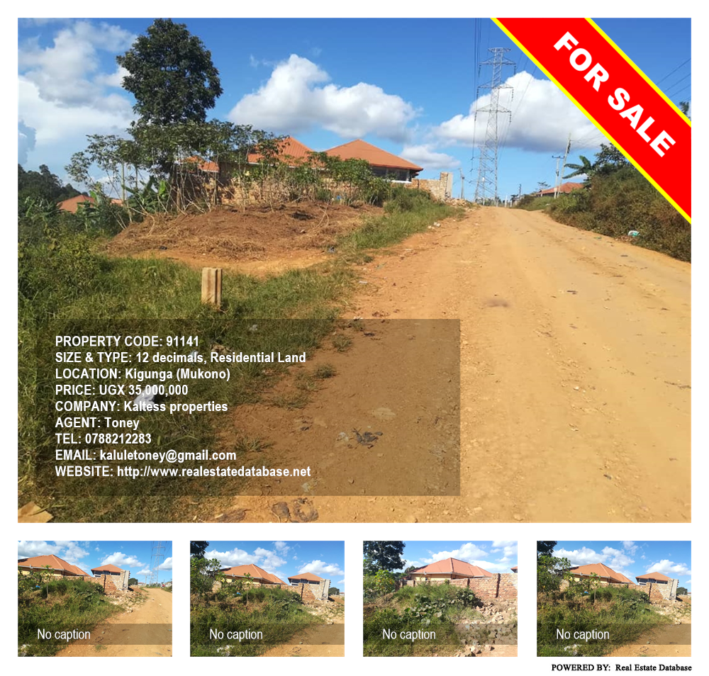 Residential Land  for sale in Kigunga Mukono Uganda, code: 91141