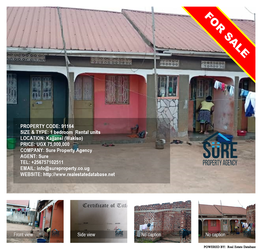 1 bedroom Rental units  for sale in Kajjansi Wakiso Uganda, code: 91164