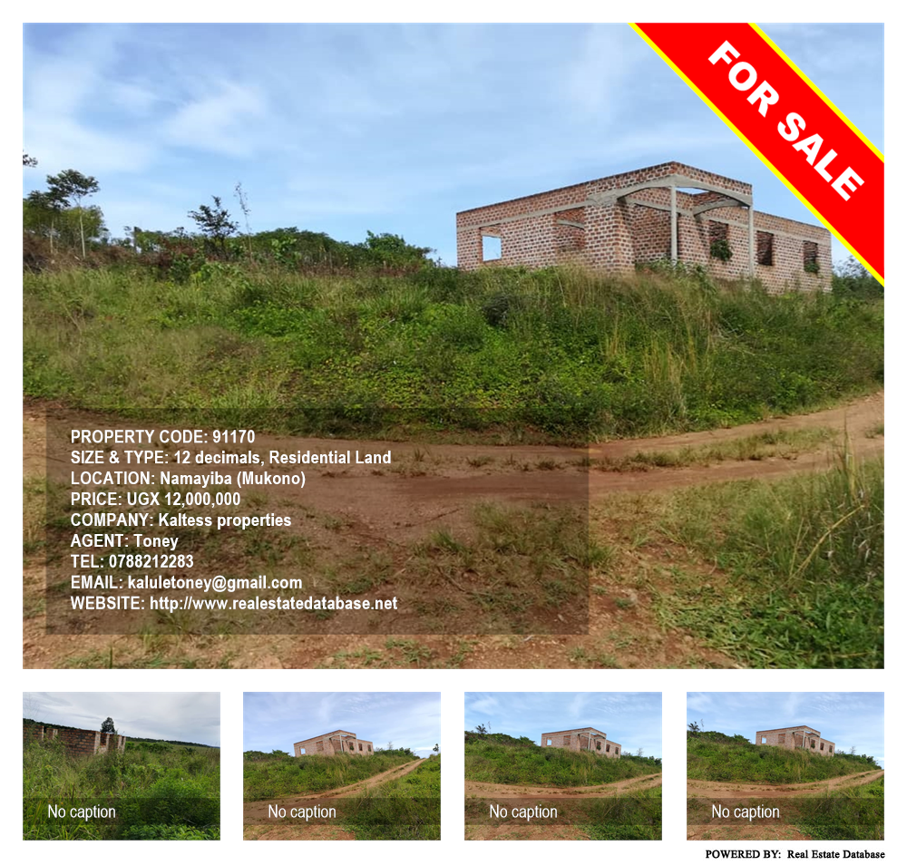 Residential Land  for sale in Namayiba Mukono Uganda, code: 91170