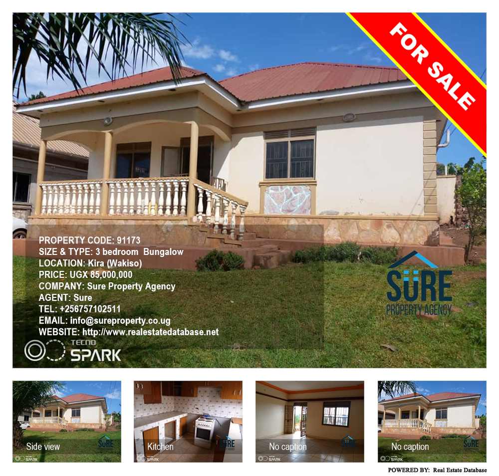 3 bedroom Bungalow  for sale in Kira Wakiso Uganda, code: 91173