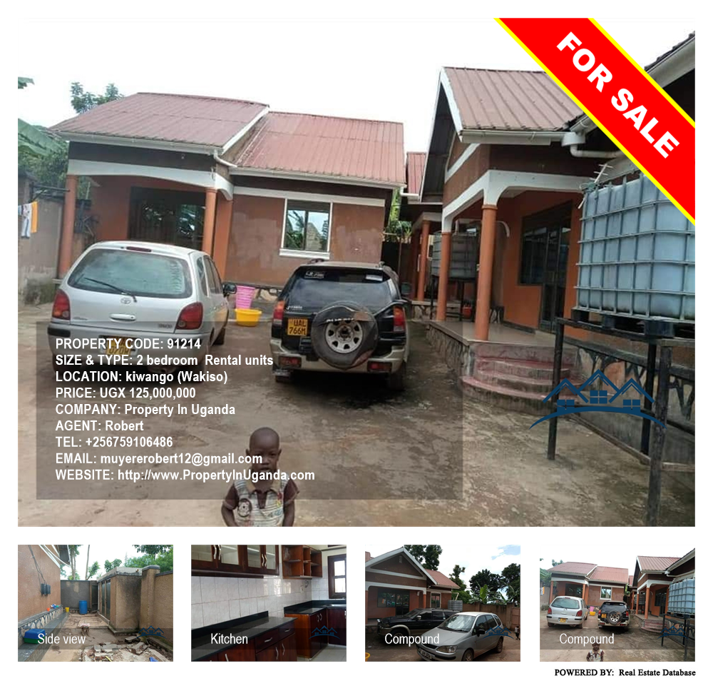 2 bedroom Rental units  for sale in Kiwango Wakiso Uganda, code: 91214
