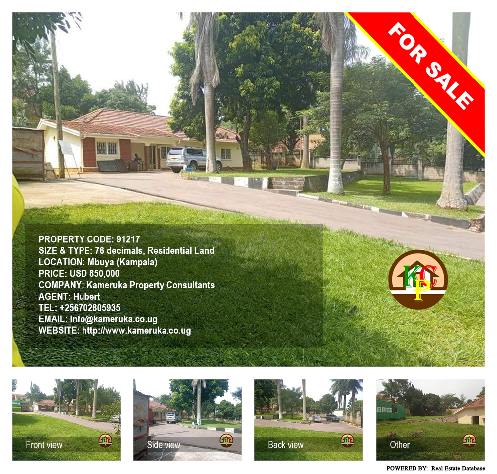 Residential Land  for sale in Mbuya Kampala Uganda, code: 91217