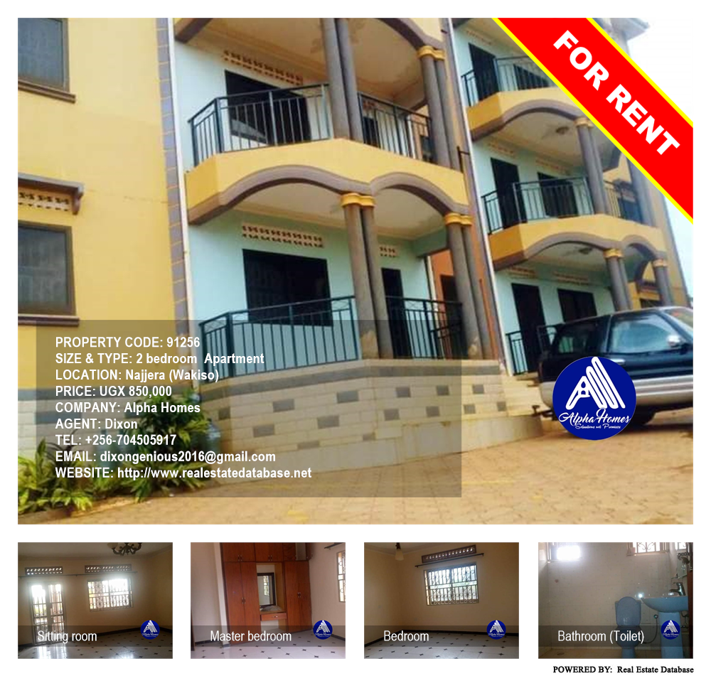 2 bedroom Apartment  for rent in Najjera Wakiso Uganda, code: 91256