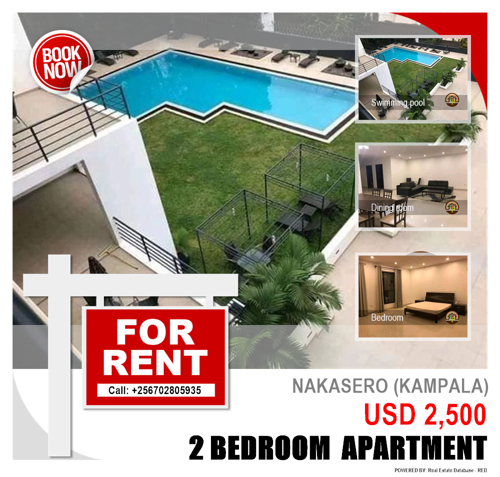 2 bedroom Apartment  for rent in Nakasero Kampala Uganda, code: 91262