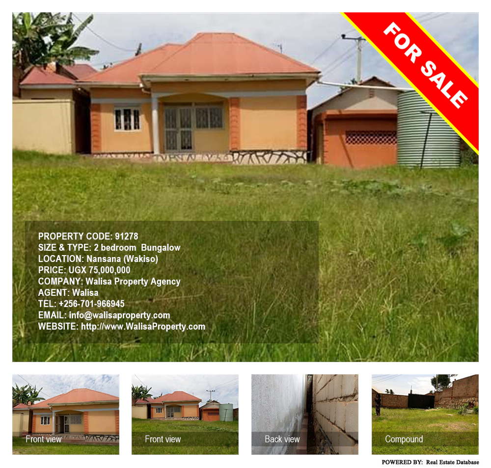 2 bedroom Bungalow  for sale in Nansana Wakiso Uganda, code: 91278