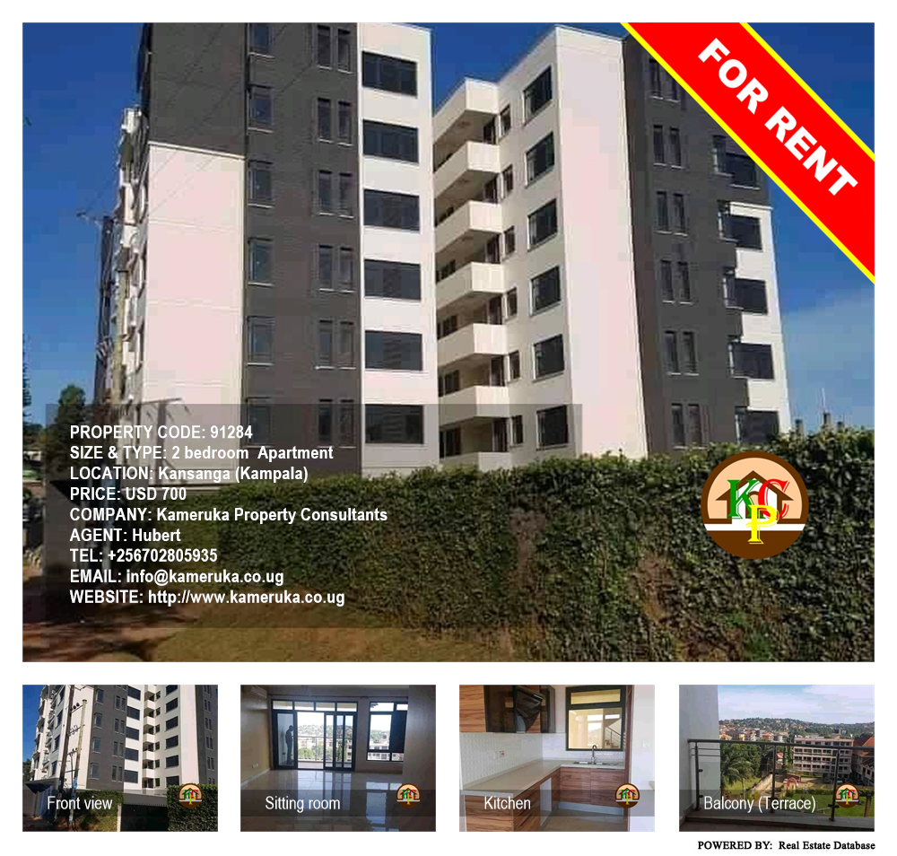 2 bedroom Apartment  for rent in Kansanga Kampala Uganda, code: 91284