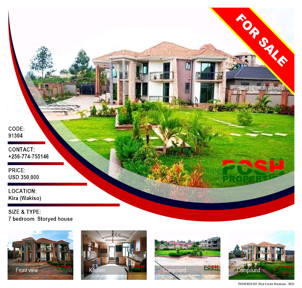 7 bedroom Storeyed house  for sale in Kira Wakiso Uganda, code: 91304