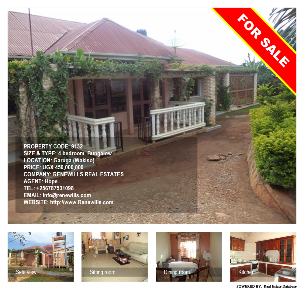 4 bedroom Bungalow  for sale in Garuga Wakiso Uganda, code: 9132