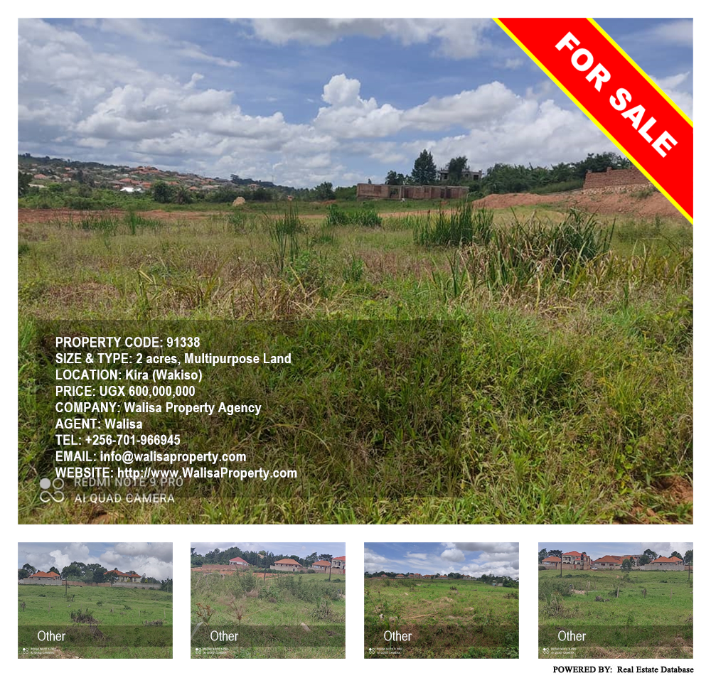 Multipurpose Land  for sale in Kira Wakiso Uganda, code: 91338