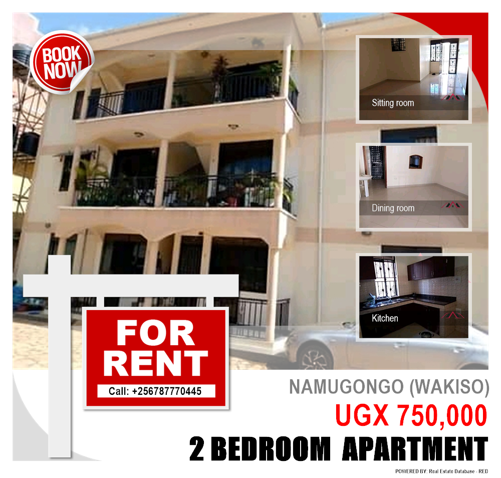 2 bedroom Apartment  for rent in Namugongo Wakiso Uganda, code: 91360