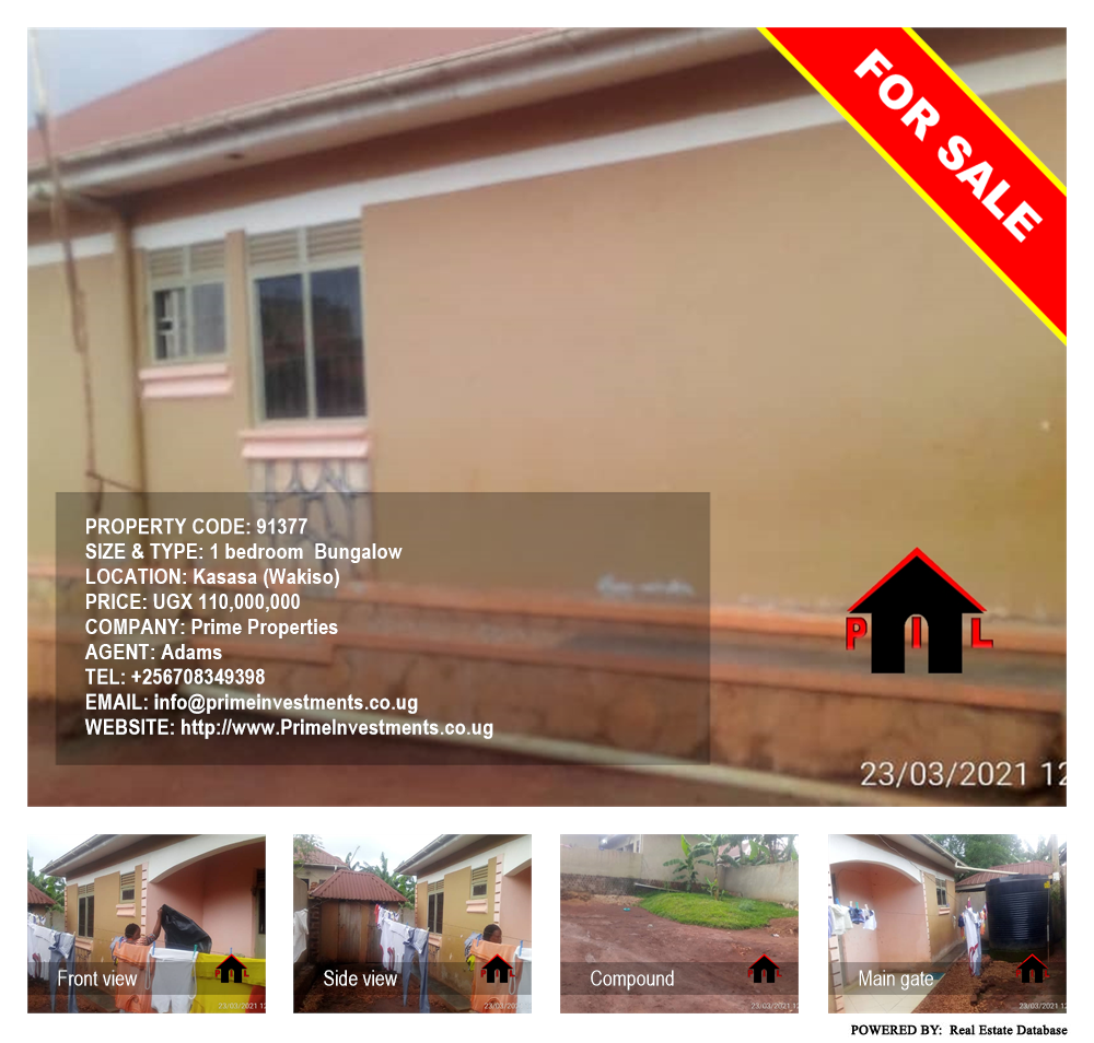 1 bedroom Bungalow  for sale in Kasasa Wakiso Uganda, code: 91377