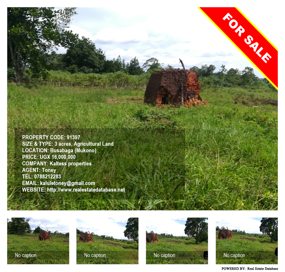 Agricultural Land  for sale in Busabaga Mukono Uganda, code: 91397