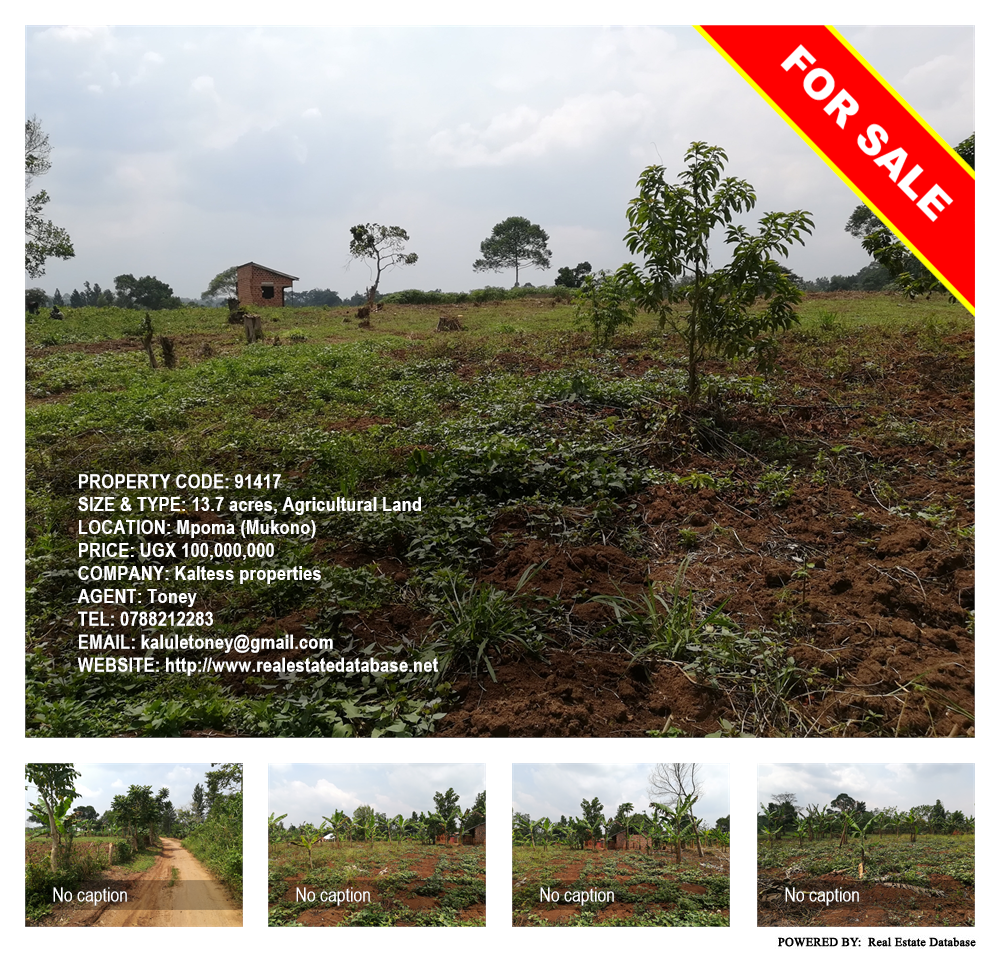 Agricultural Land  for sale in Mpoma Mukono Uganda, code: 91417