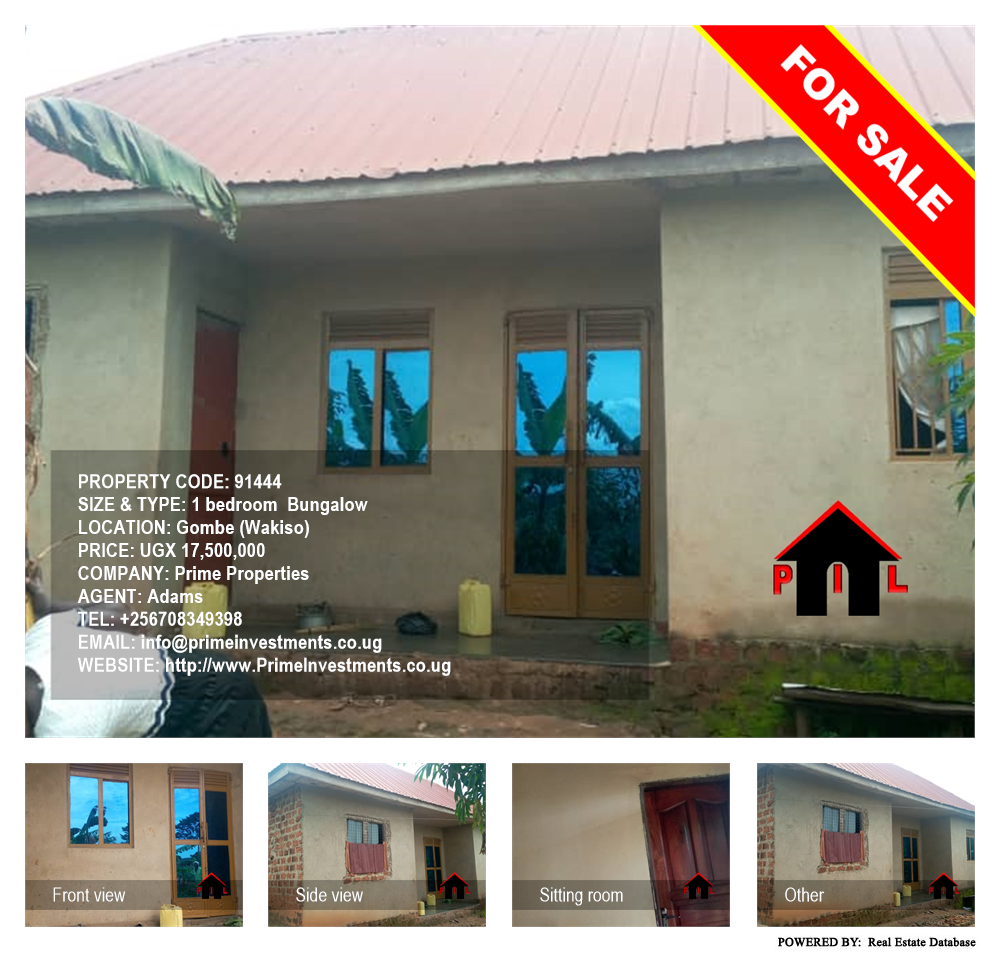 1 bedroom Bungalow  for sale in Gombe Wakiso Uganda, code: 91444