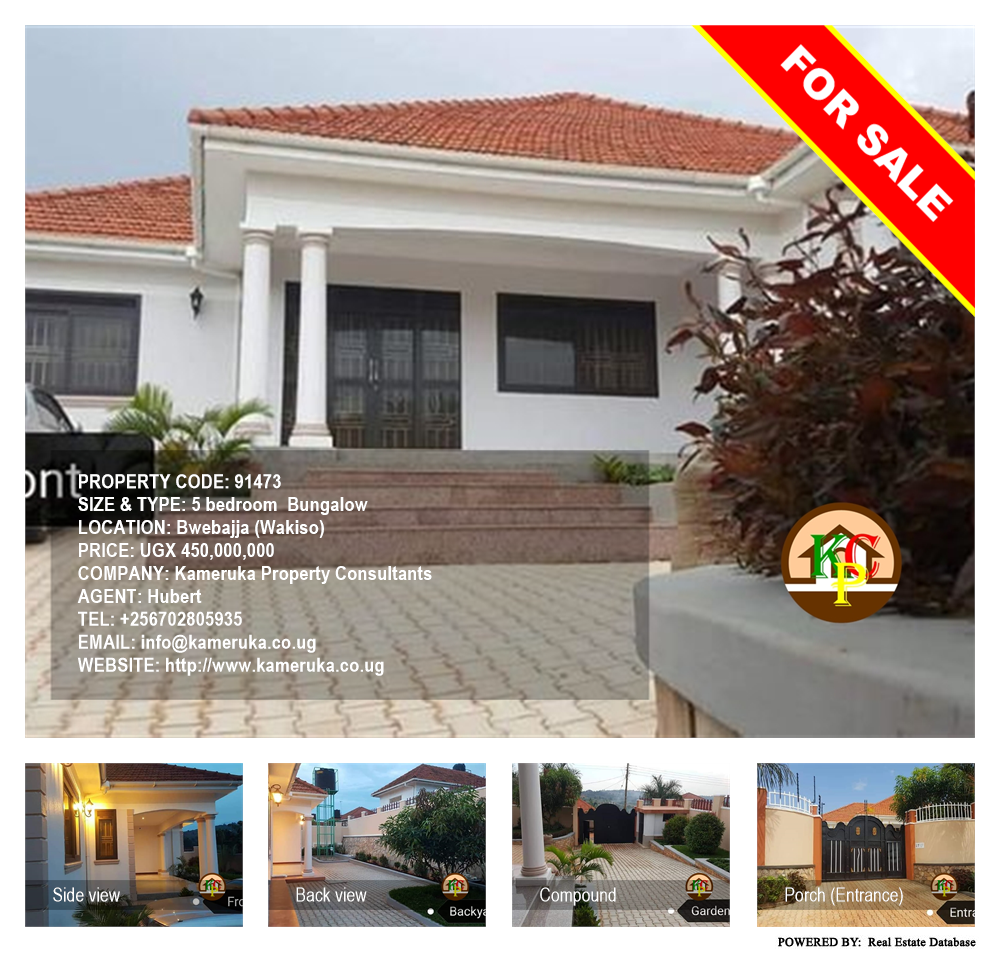 5 bedroom Bungalow  for sale in Bwebajja Wakiso Uganda, code: 91473