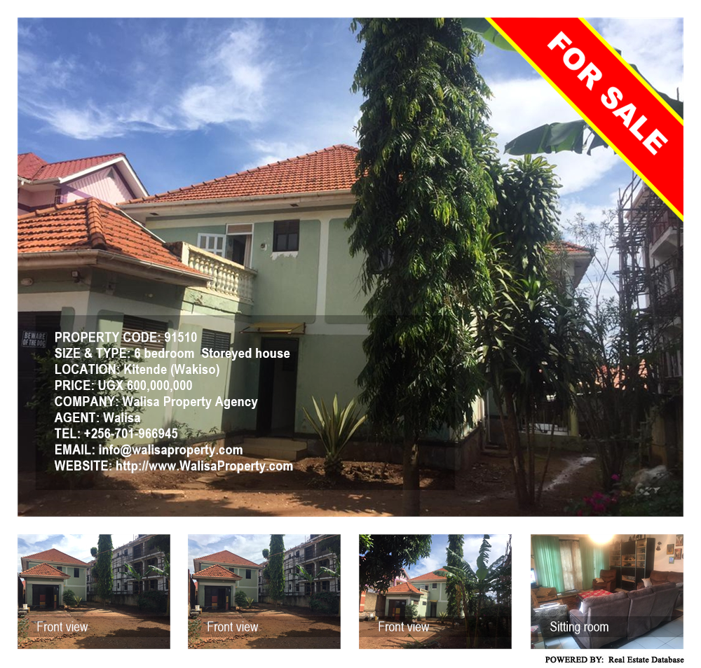 6 bedroom Storeyed house  for sale in Kitende Wakiso Uganda, code: 91510