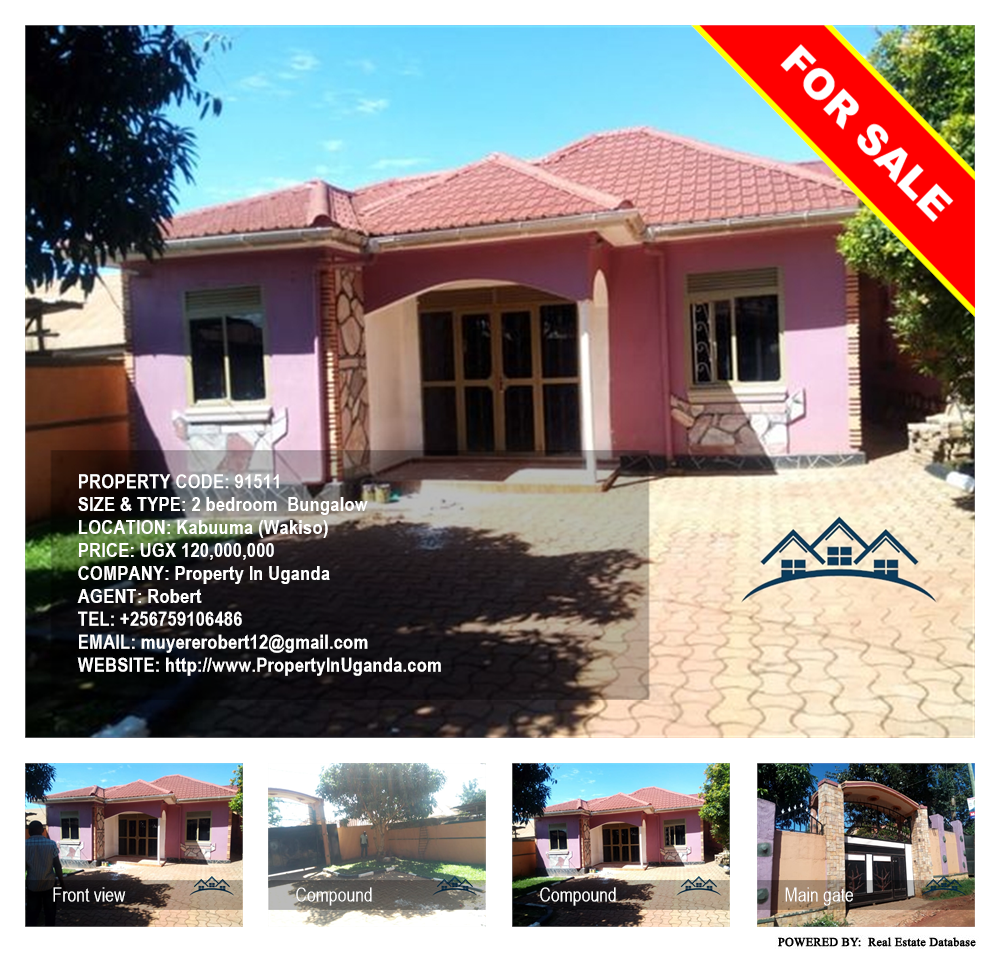 2 bedroom Bungalow  for sale in Kabuuma Wakiso Uganda, code: 91511