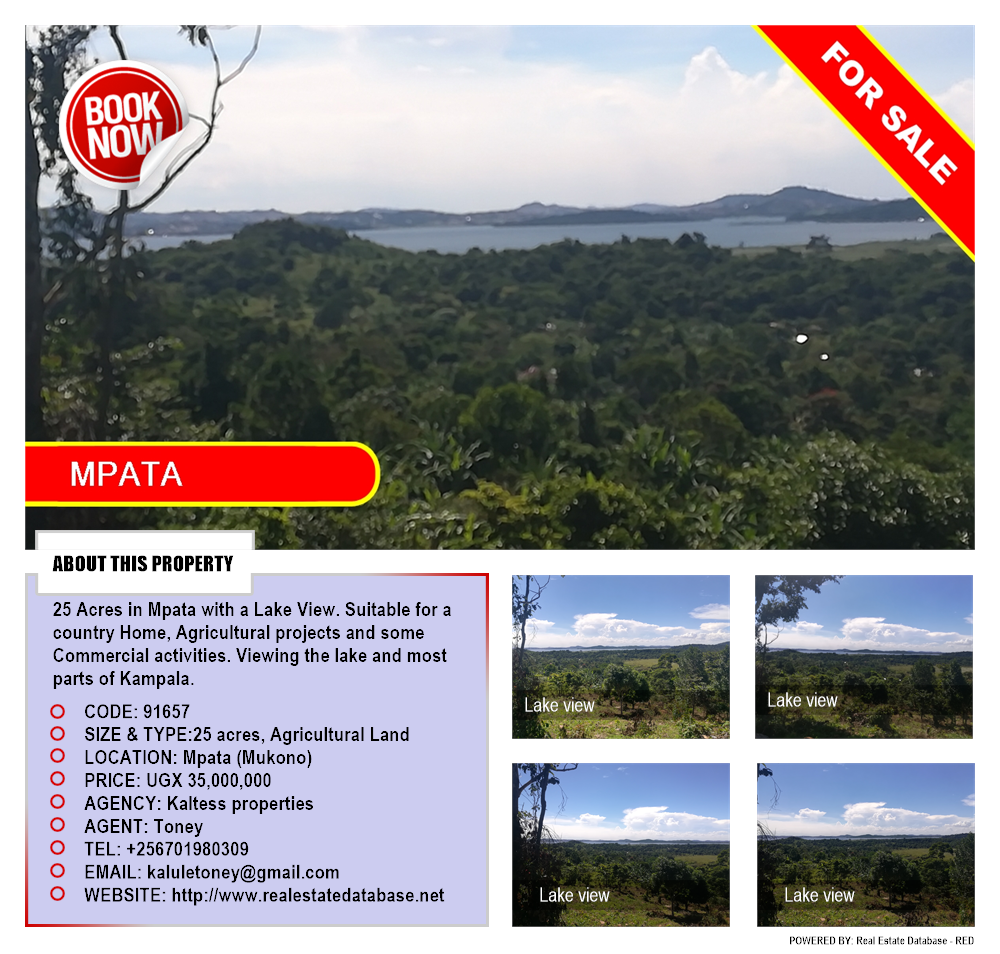Agricultural Land  for sale in Mpata Mukono Uganda, code: 91657